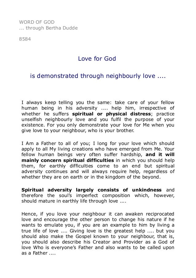 essay about love of god